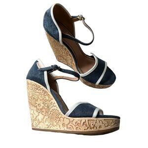 See by Chloe Platform Wedge Sandals Shoes Women’s 37 US 7